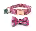 Collar Para Perro Hebillas De Metal Ajustables Rosa Talla S