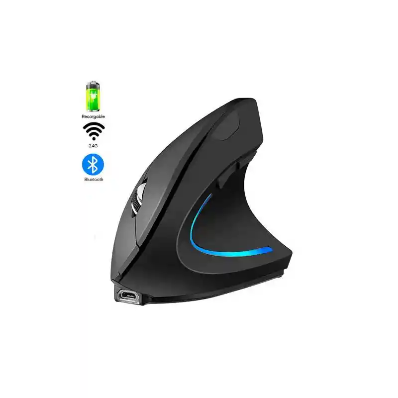 Mouse Recargable Vertical Con Luz Led Jaltech