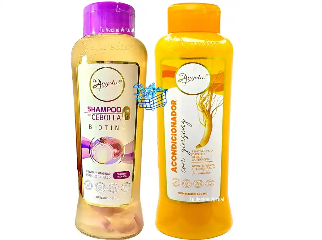 Shampoo Con Cebolla Y Acondicionador Con Ginseng