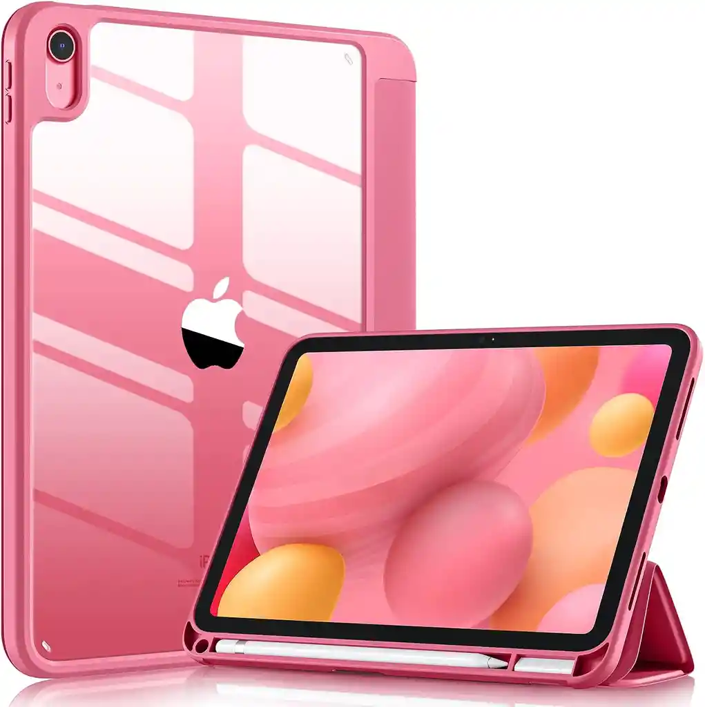 Estuche Para Ipad 10ma Gen De 10.9" Con Soporte Para Lápiz Color Rosa