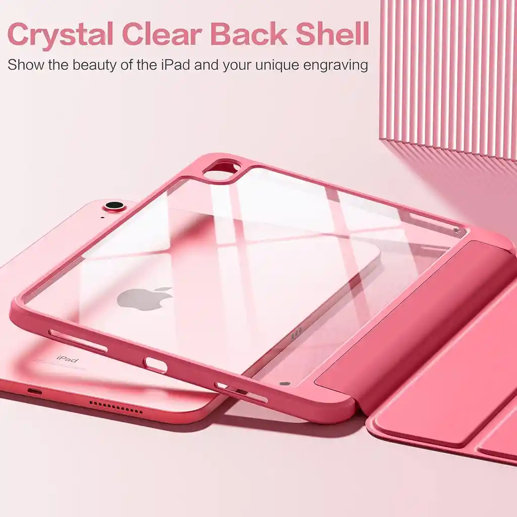 Estuche Para Ipad 10ma Gen De 10.9" Con Soporte Para Lápiz Color Rosa