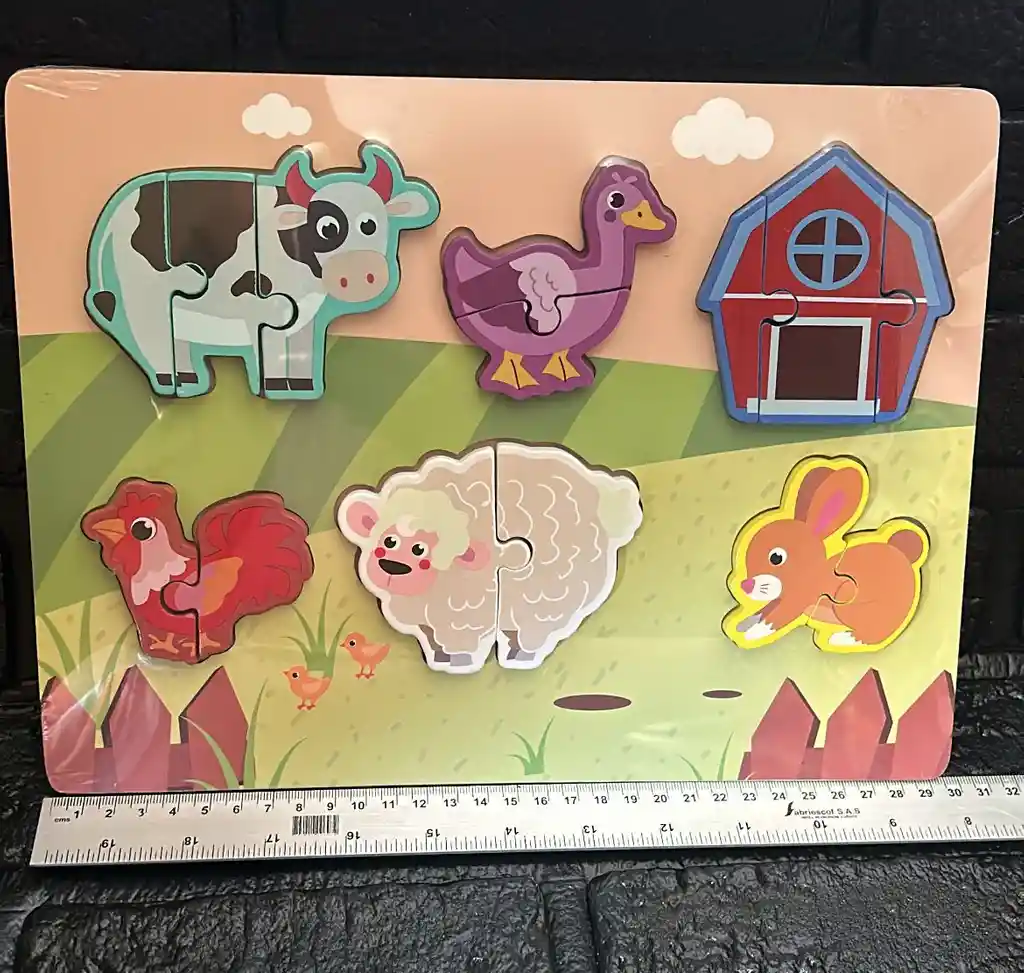 Rompecabezas Madera Animales Juego Didactico 22x30 Cm