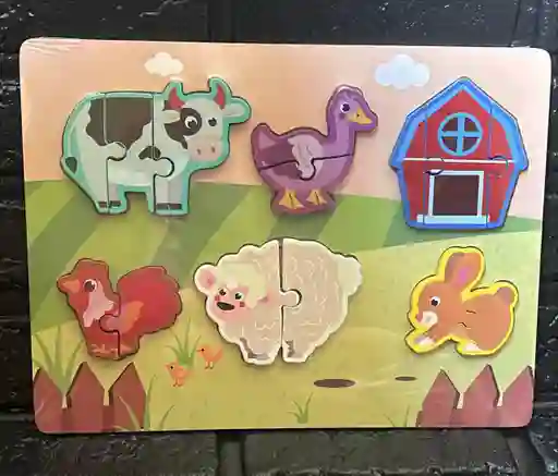 Rompecabezas Madera Animales Juego Didactico 22x30 Cm