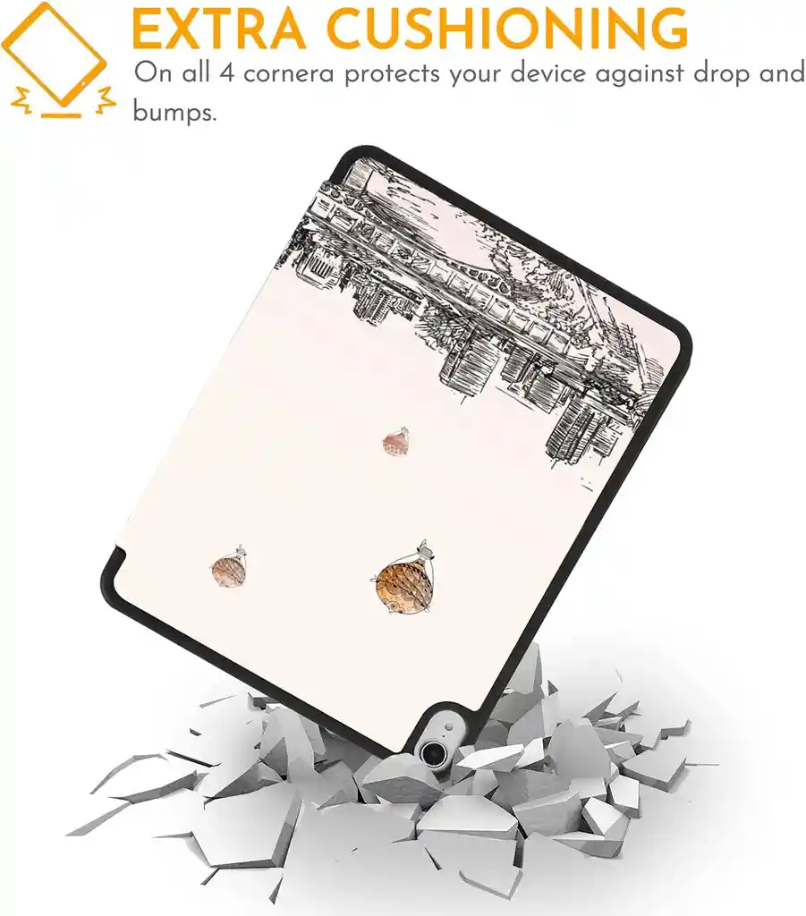Estuche Para Ipad Air De 4ta Y 5ta Gen Con Soporte Para Lápiz Paris