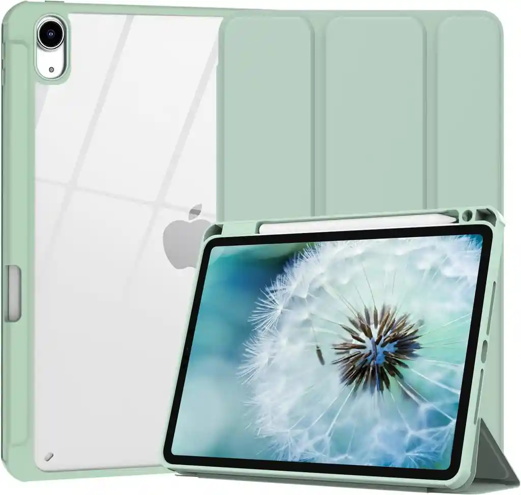 Estuche Para Ipad Air De 4ta Y 5ta Gen Con Soporte Para Lápiz Verde