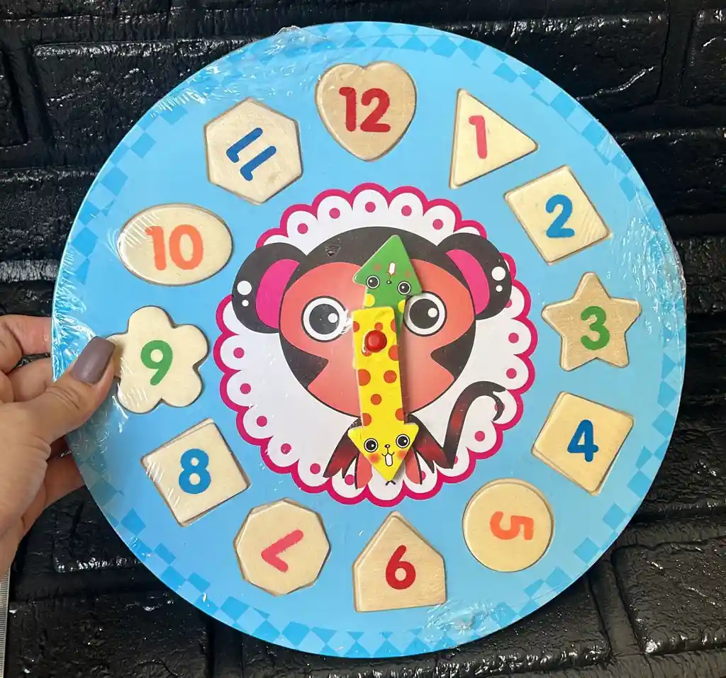 Reloj Madera Didactico Mico