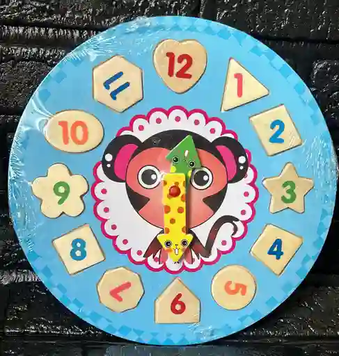 Reloj Madera Didactico Mico