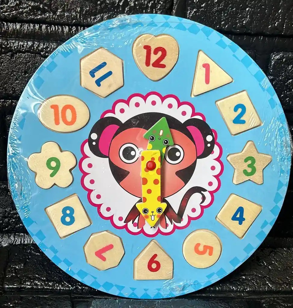 Reloj Madera Didactico Mico