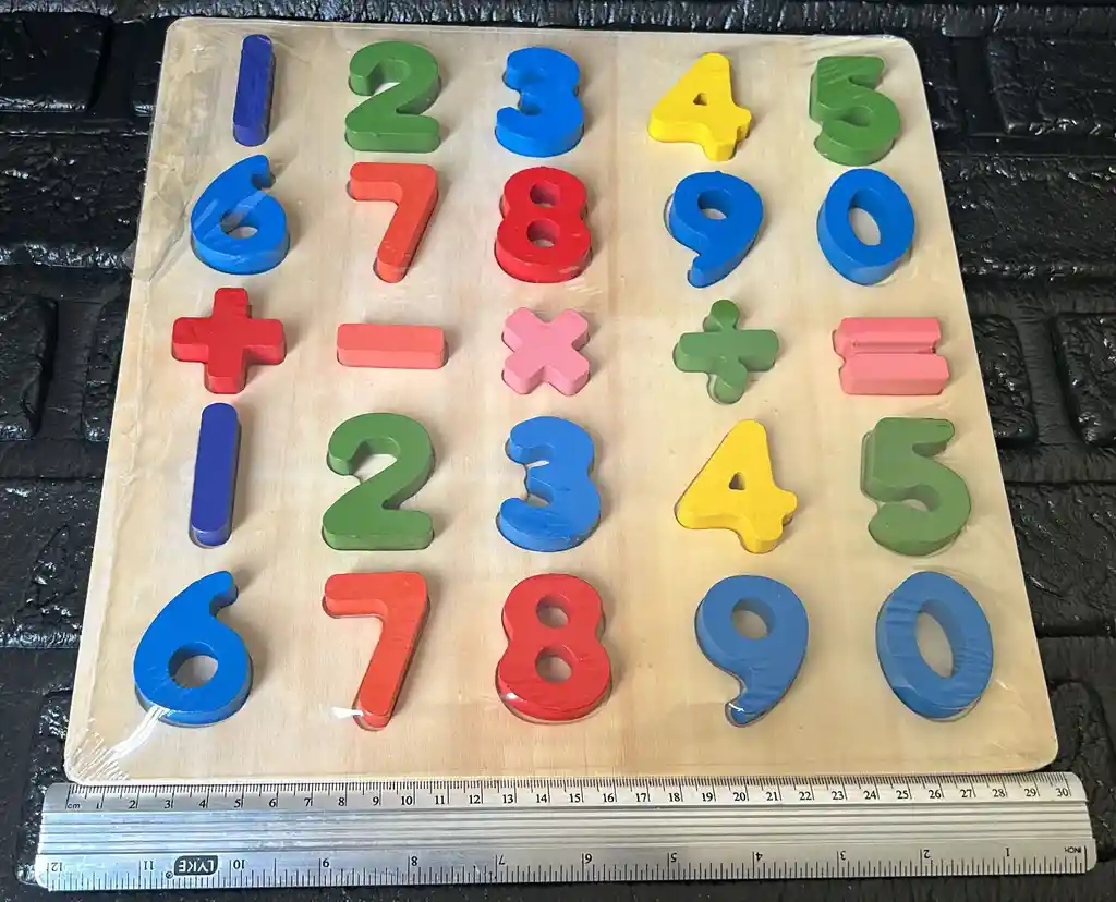 Rompecabezas Madera Numeros Juego Didactico 30x30 Cm