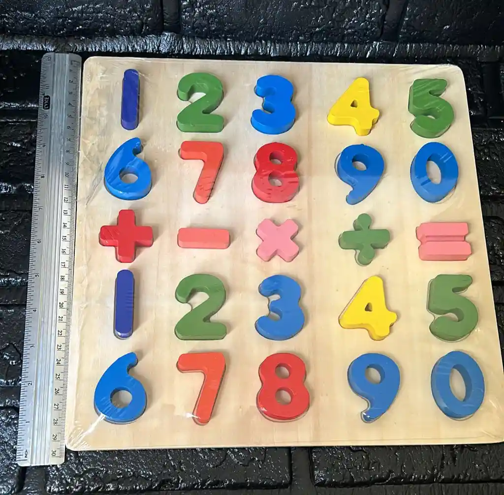 Rompecabezas Madera Numeros Juego Didactico 30x30 Cm