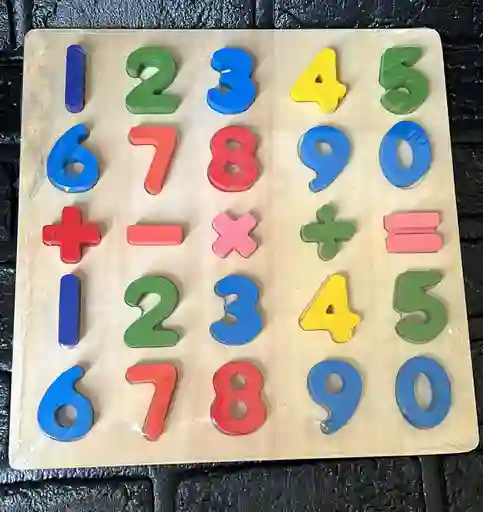 Rompecabezas Madera Numeros Juego Didactico 30x30 Cm