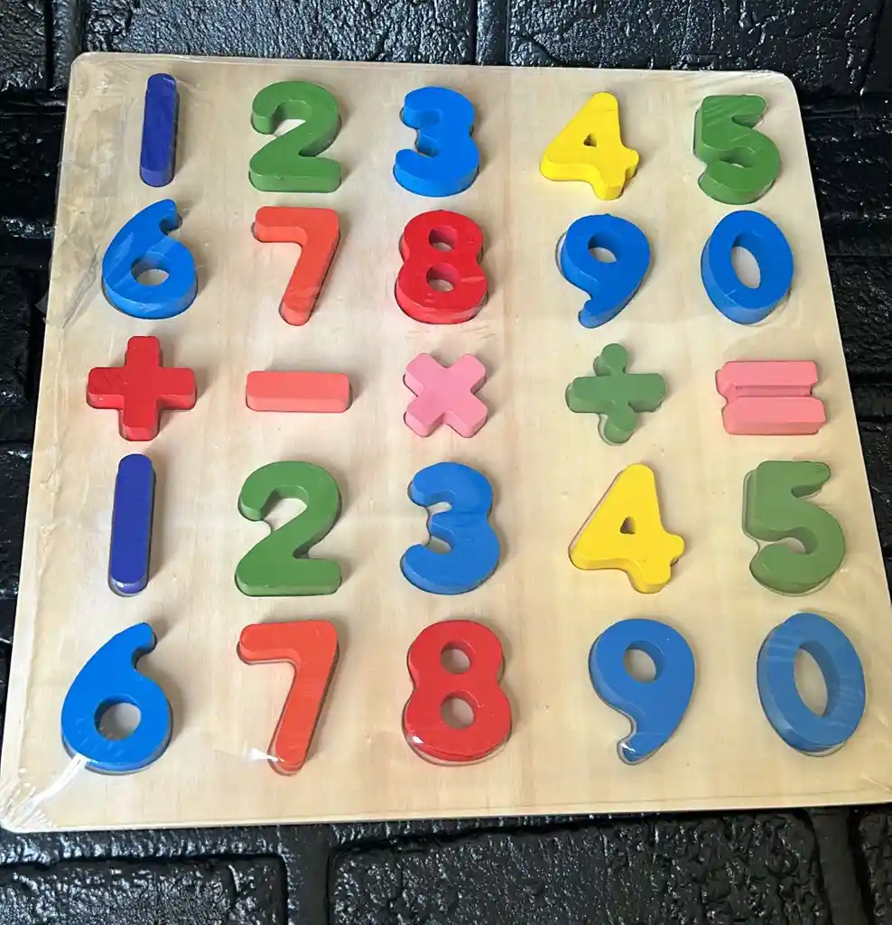Rompecabezas Madera Numeros Juego Didactico 30x30 Cm
