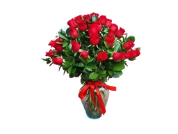 Jarron De 30 Rosas Rojas