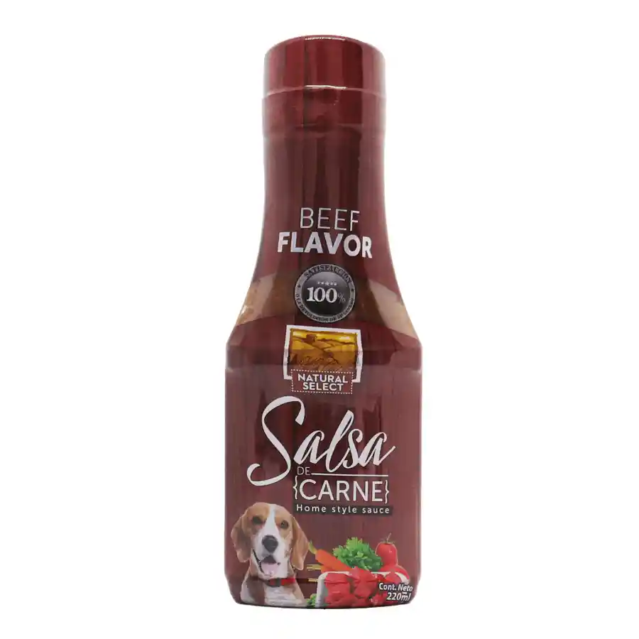 Salsa Snack Para Perros Natural Select Carne 220 Ml