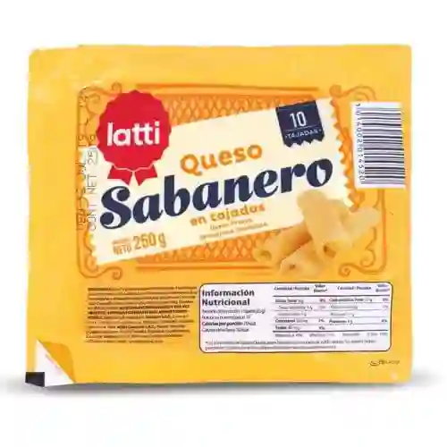 Latti Queso Sabanero Tajado