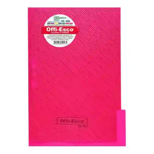 Carpeta Plástica Legajadora Oficio Marca Offiesco Color Fucsia