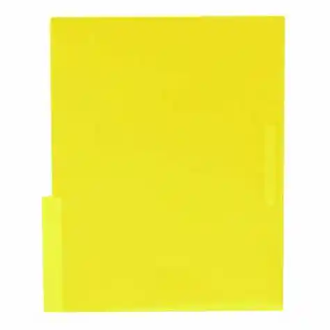 Carpeta Plástica Legajadora Oficio Marca Offiesco Color Amarillo