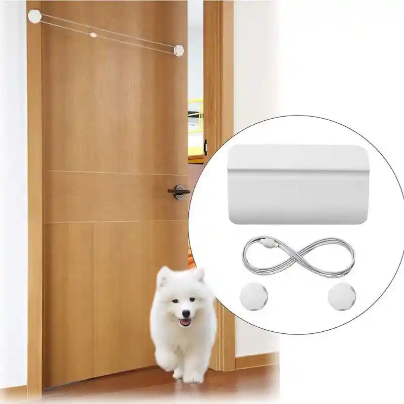 Abridor Automático Abrir Puerta Retráctil Para Perro Gato Mascotas