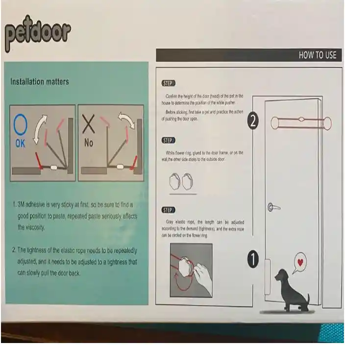 Abridor Automático Abrir Puerta Retráctil Para Perro Gato Mascotas
