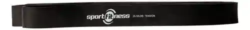 Banda De Poder Elástica Negra Sportfitness 25/50 Lbs Tension
