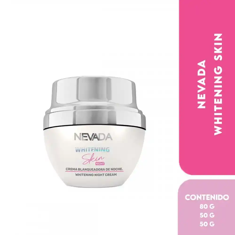 Nevada Crema Facial Blanqueadora Whitening Skin Night - Noche - Hidratación Y Reparación 50 G