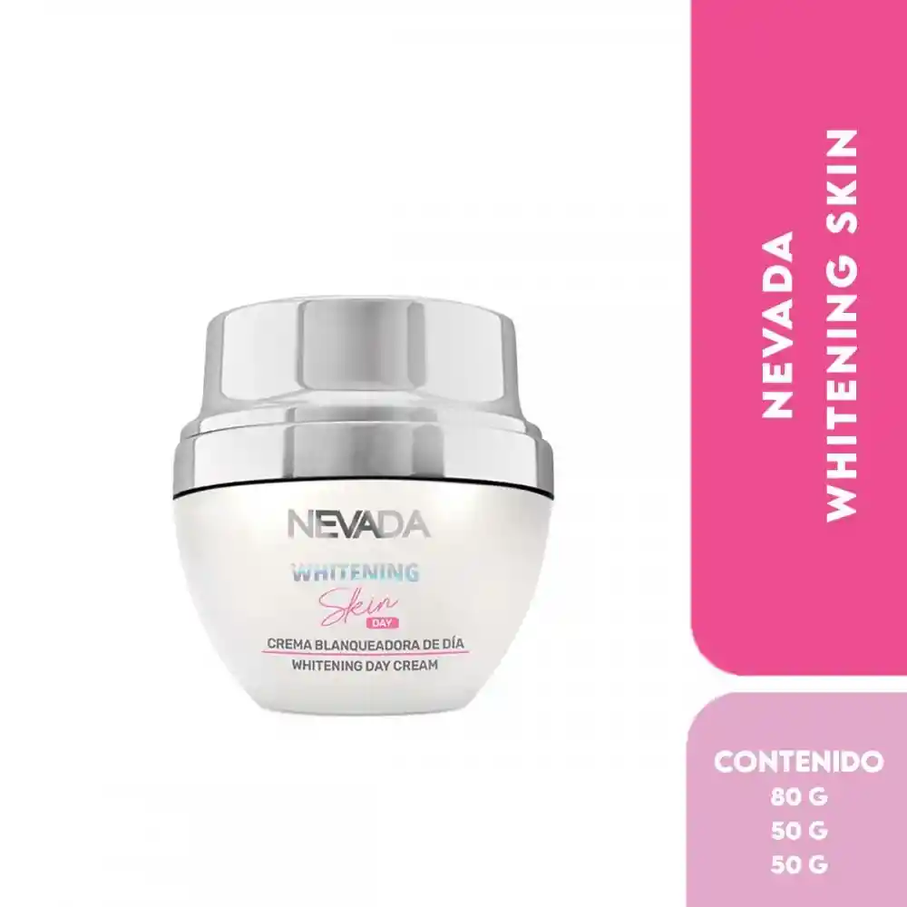 Nevada Crema Facial Blanqueadora Whitening Skin Day - Día - Humecta Y Unifica El Tono De Piel 50 G