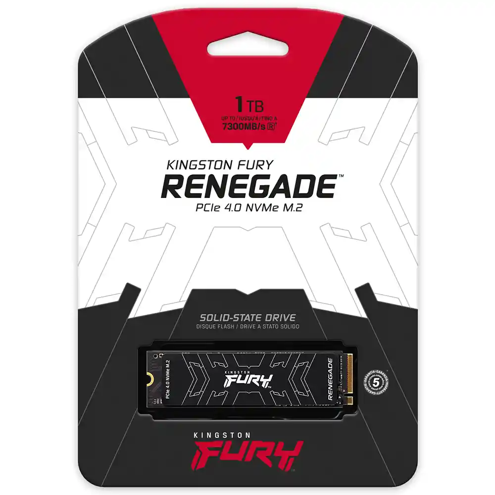 Unidad Sólida M.2 Kingston Fury Renegade 1tb 7.300/6.000mb/s (dram 1gb)