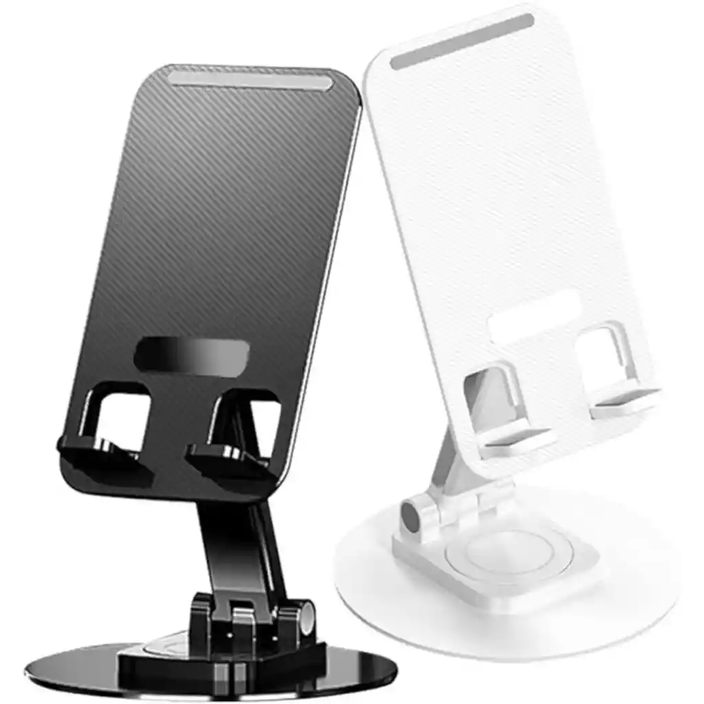 Soporte Universal Plegable Rotación 360° Portable Android Apple Blanco