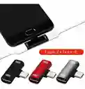 Adaptador Carga Y Audio Tipo C Android Samsung Xiaomi