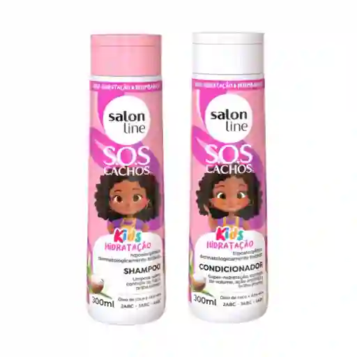 Salon Line S.o.s. Cachos Kids Shampoo + Acondicionador Hidratación 300 Ml