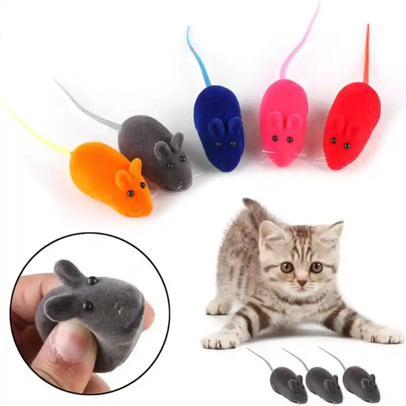 Juguete Ratón Con Sonido Chillón X3 Para Gatos