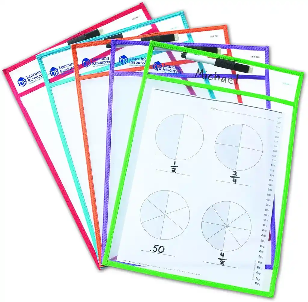 Set De 3 Bolsillos Transparentes Reutilizables Para Actividades