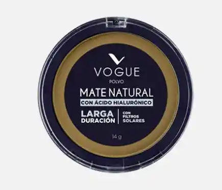 Vogue Polvo Compacto Mate Natural Con Acido Hialuronico Larga Duración