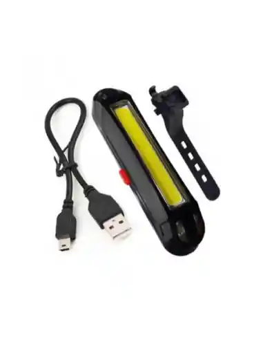 Luz Led Bicicleta Recargable 100 Lumens Dos Colores Rojo Y Blanco