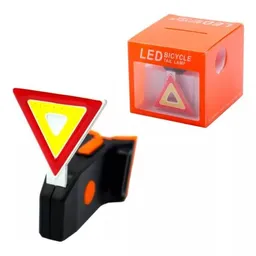 Luz Led Trasera Bicicleta Stop Recargable Triangular Impermeable