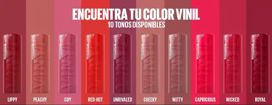 Maybelline Labial Liquido Super Stay Vinyl Ink (según Color)