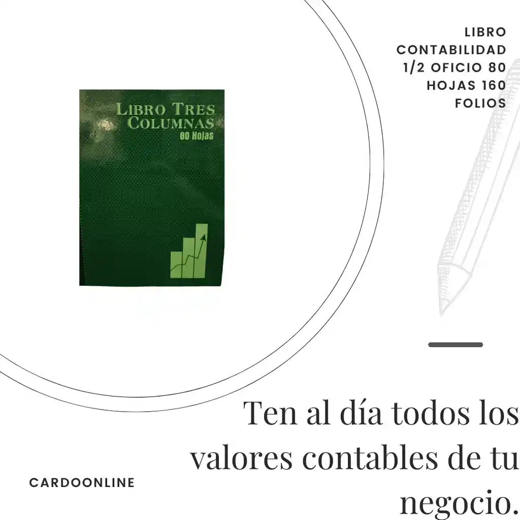 Libro Contabilidad 1/2 Oficio 80 Hojas 160 Folios