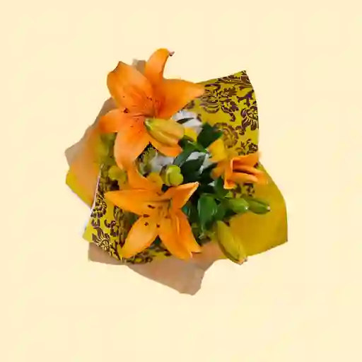 Bouquet De Lirios Naranja