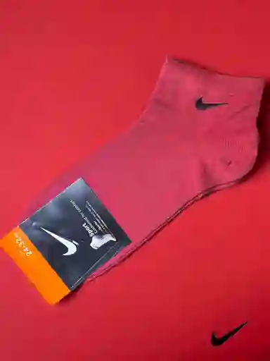 Media Tobillera Deportiva Única Talla, Calcetín Nike Color Rojo