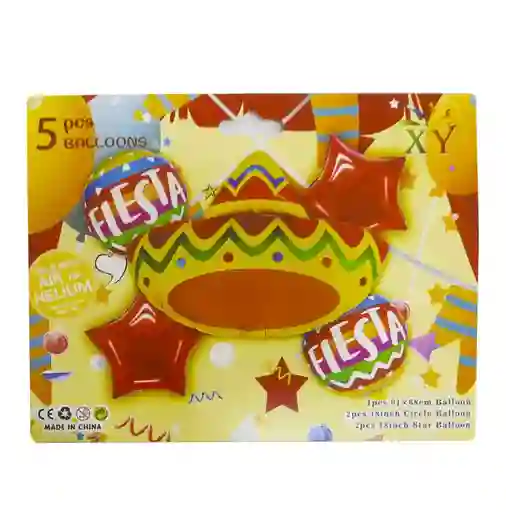 Kit Globos Mexicanos Metalizados