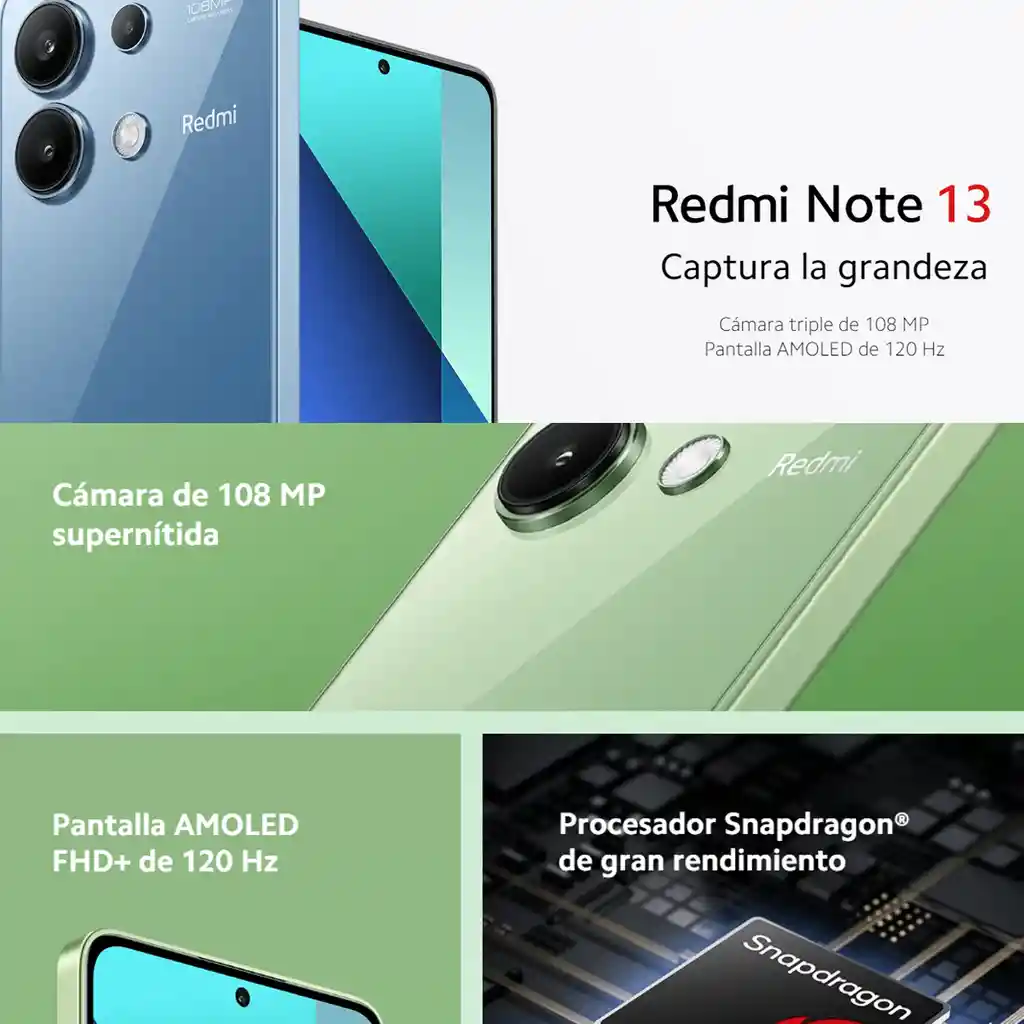 Celular Xiaomi Redmi Note 13 Dual Sim 256gb / 8gb 6.67'', Grn