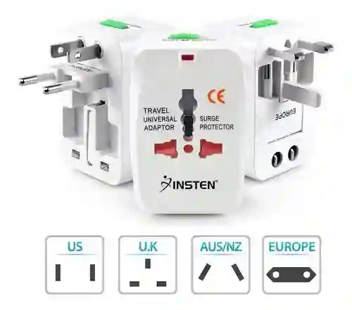 Adaptador Enchufe Ac Viajero / Convertidor Universal Europa