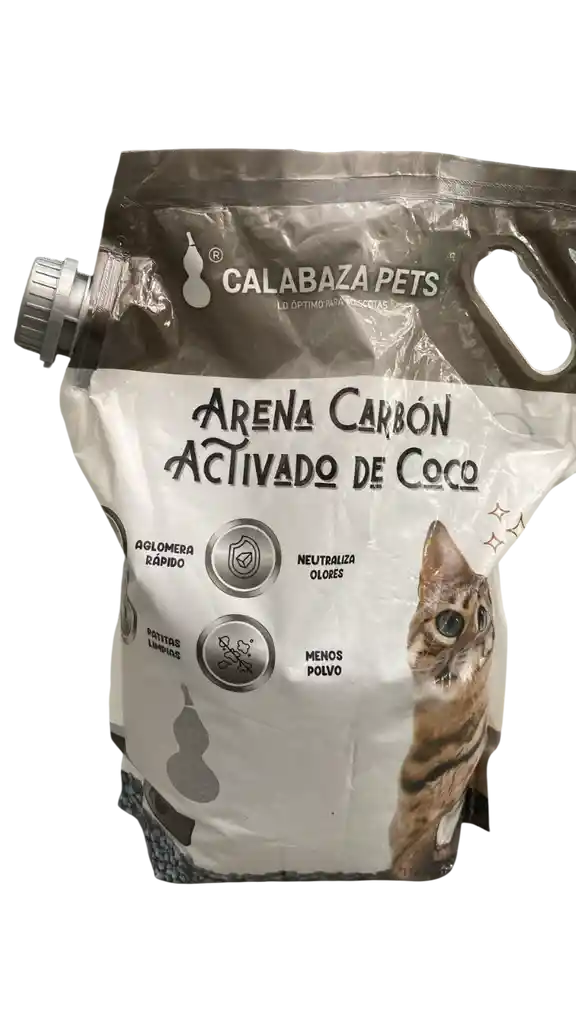 Arena Calabaza Pets Carbon Activado De Coco 4.5 Kilos