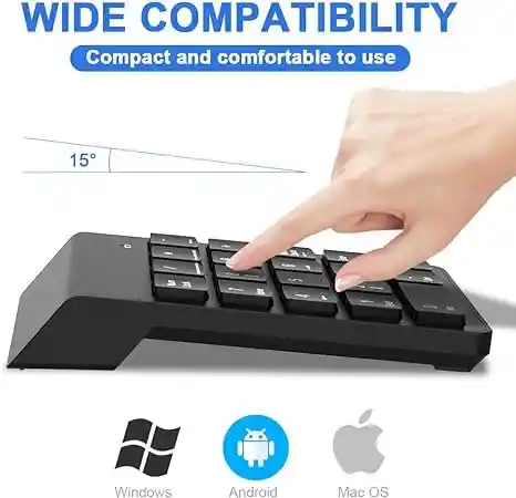 Mini Teclado Numérico Inalámbrico De 10 Teclas Compatible Windows - Mac