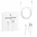 Cable Cargador Iphone A Usb Para Iphone Lightning Color Blanco