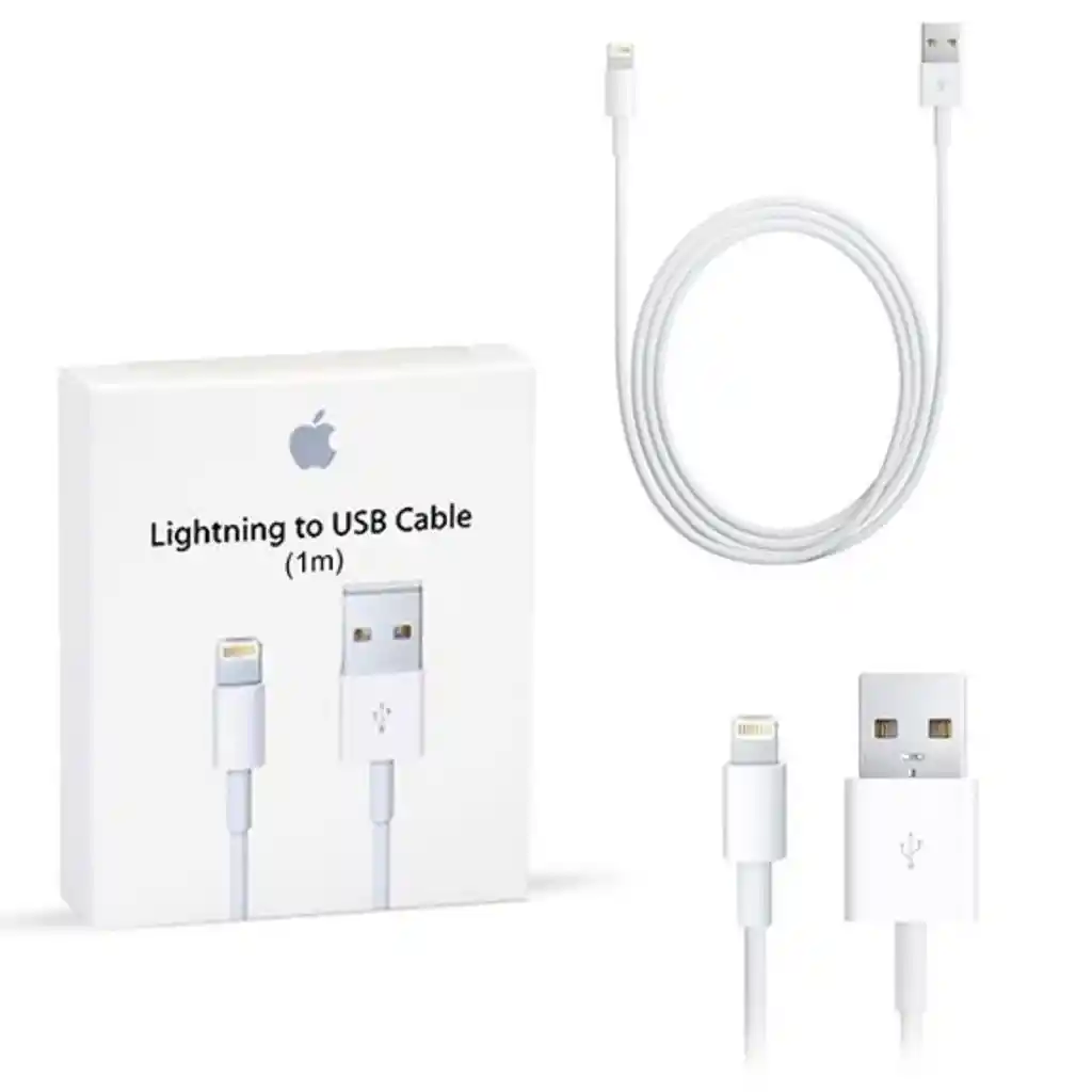 Cable Cargador Iphone A Usb Para Iphone Lightning Color Blanco