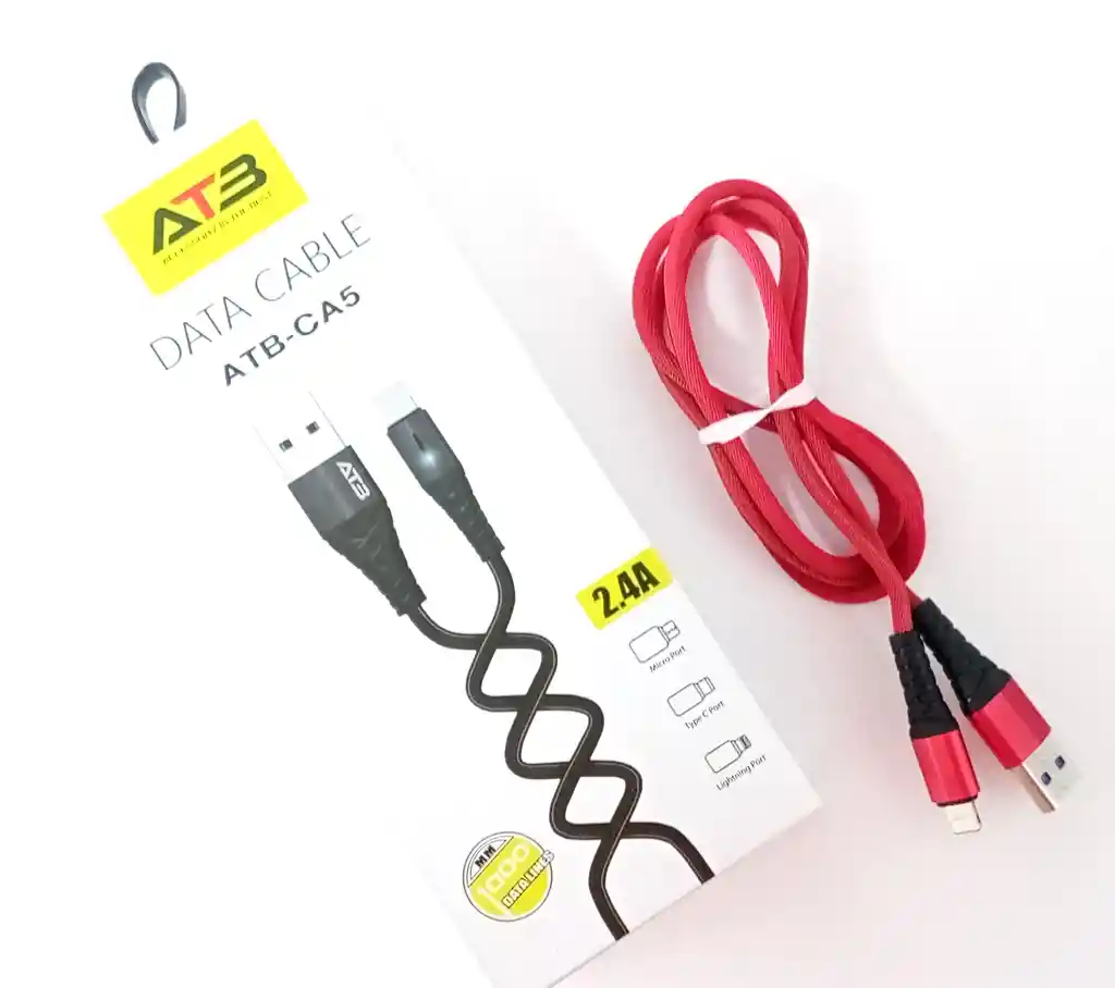 Cable De Carga Para Iphone Ca5 Atb Rojo