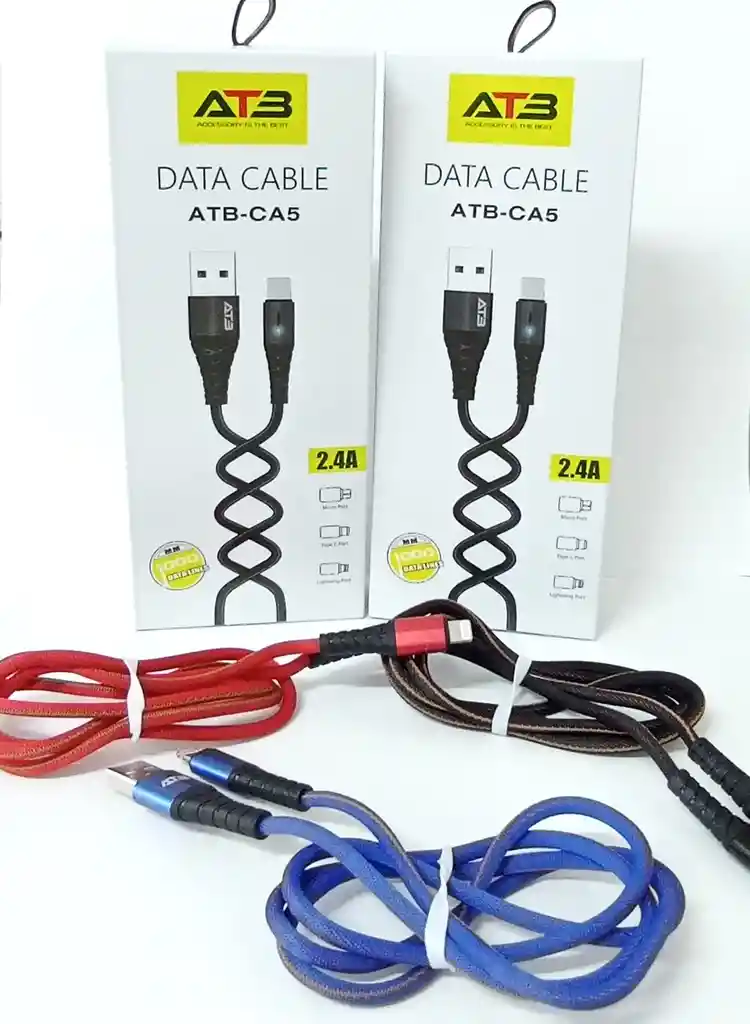 Cable De Carga Para Iphone Ca5 Atb Rojo