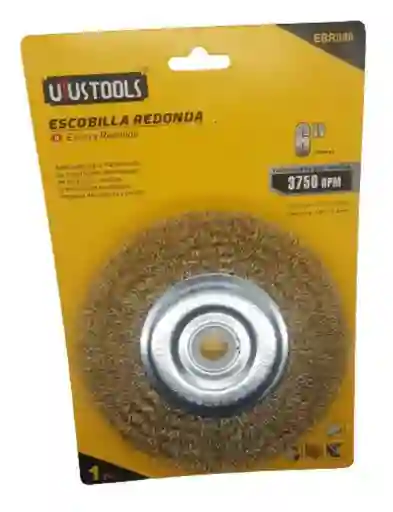 Escobilla Circular Para Esmeril Uyustool (6 Pulg) Color Amarillo