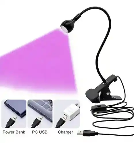 Mini Lampara Led Uv De Clip Uñas Press On